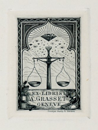  Jules Georges Hantz  (La Chaux-de-Fonds, 1846 - Ginevra, 1920) : Ex Libris Georges Hantz.  - Asta Arte Antica, Moderna e Contemporanea [parte II] - Libreria Antiquaria Gonnelli - Casa d'Aste - Gonnelli Casa d'Aste