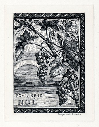  Jules Georges Hantz  (La Chaux-de-Fonds, 1846 - Ginevra, 1920) : Ex Libris Georges Hantz.  - Asta Arte Antica, Moderna e Contemporanea [parte II] - Libreria Antiquaria Gonnelli - Casa d'Aste - Gonnelli Casa d'Aste