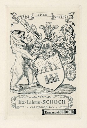  Jules Georges Hantz  (La Chaux-de-Fonds, 1846 - Ginevra, 1920) : Ex Libris Georges Hantz.  - Asta Arte Antica, Moderna e Contemporanea [parte II] - Libreria Antiquaria Gonnelli - Casa d'Aste - Gonnelli Casa d'Aste