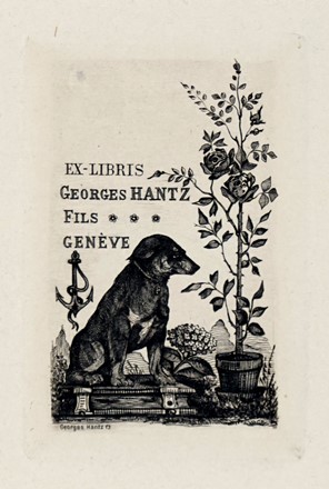  Jules Georges Hantz  (La Chaux-de-Fonds, 1846 - Ginevra, 1920) : Ex Libris Georges Hantz.  - Asta Arte Antica, Moderna e Contemporanea [parte II] - Libreria Antiquaria Gonnelli - Casa d'Aste - Gonnelli Casa d'Aste