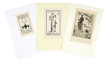  Autori vari : Corposa raccolta di 126 Ex Libris dedicati a Gino Sabattini.  Armando Baldinelli  (Ancona, 1908 - Johannesburg, 2003), Francesco Gamba  (Torino, 1818 - 1887), Attilio Giuliani  (Roma, 1899 - Milazzo, 1975), Pietro Pietra  (Bologna, 1885 - 1956)  - Asta Arte Antica, Moderna e Contemporanea [parte II] - Libreria Antiquaria Gonnelli - Casa d'Aste - Gonnelli Casa d'Aste