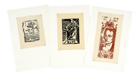  Autori vari : Corposa raccolta di 126 Ex Libris dedicati a Gino Sabattini.  Armando Baldinelli  (Ancona, 1908 - Johannesburg, 2003), Francesco Gamba  (Torino, 1818 - 1887), Attilio Giuliani  (Roma, 1899 - Milazzo, 1975), Pietro Pietra  (Bologna, 1885 - 1956)  - Asta Arte Antica, Moderna e Contemporanea [parte II] - Libreria Antiquaria Gonnelli - Casa d'Aste - Gonnelli Casa d'Aste