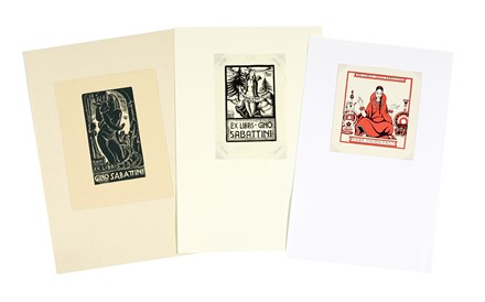 Autori vari : Corposa raccolta di 126 Ex Libris dedicati a Gino Sabattini.  Armando Baldinelli  (Ancona, 1908 - Johannesburg, 2003), Francesco Gamba  (Torino, 1818 - 1887), Attilio Giuliani  (Roma, 1899 - Milazzo, 1975), Pietro Pietra  (Bologna, 1885 - 1956)  - Asta Arte Antica, Moderna e Contemporanea [parte II] - Libreria Antiquaria Gonnelli - Casa d'Aste - Gonnelli Casa d'Aste