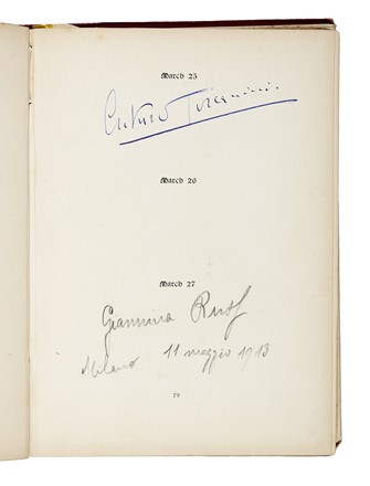 Raccolta di circa 27 tra lettere, cartoline, biglietti (anche con citazioni musicali), 1 men� ecc. di personaggi dell'ambito musicale e altro. Insieme anche un volume dal titolo The Music of the Poets. A Musicians' Birthday Book con firme autografe. Musica, Musica, Teatro, Spettacolo  - Auction Libri, Autografi e Manoscritti - Libreria Antiquaria Gonnelli - Casa d'Aste - Gonnelli Casa d'Aste