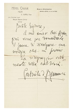 Raccolta di circa 30 tra lettere, cartoline, biglietti e firme di personaggi dell'ambito dell'arte e ambito politico (pittori, musicisti, letterati ecc.). Insieme anche un album con altre lettere e 2 piccoli libri con firme autografe. Storia, Storia, Diritto e Politica  - Auction Libri, Autografi e Manoscritti - Libreria Antiquaria Gonnelli - Casa d'Aste - Gonnelli Casa d'Aste
