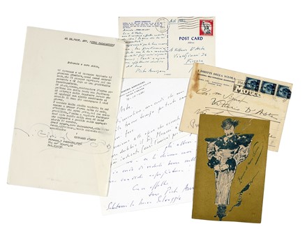 Raccolta di 30 tra lettere, biglietti e cartoline autografe di personaggi italiani del mondo dell'arte, delle lettere, della politica ecc. Storia, Storia, Diritto e Politica  - Auction Libri, Autografi e Manoscritti - Libreria Antiquaria Gonnelli - Casa d'Aste - Gonnelli Casa d'Aste