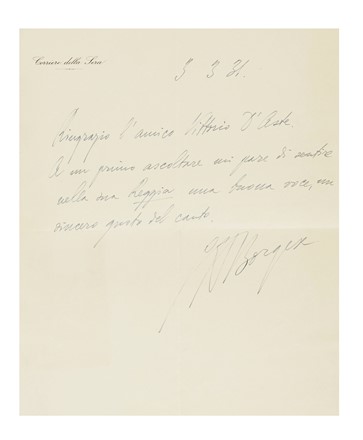 Raccolta di 30 tra lettere, biglietti e cartoline autografe di personaggi italiani del mondo dell'arte, delle lettere, della politica ecc. Storia, Storia, Diritto e Politica  - Auction Libri, Autografi e Manoscritti - Libreria Antiquaria Gonnelli - Casa d'Aste - Gonnelli Casa d'Aste
