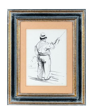  Pietro Annigoni  (Milano, 1910 - Firenze, 1988) : Pescatore.  - Asta Arte Antica, Moderna e Contemporanea [parte II] - Libreria Antiquaria Gonnelli - Casa d'Aste - Gonnelli Casa d'Aste