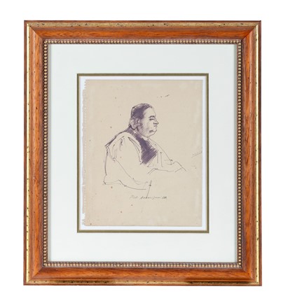  Pietro Annigoni  (Milano, 1910 - Firenze, 1988) : L'oste di Los Caracoles a Barcellona (?).  - Asta Arte Antica, Moderna e Contemporanea [parte II] - Libreria Antiquaria Gonnelli - Casa d'Aste - Gonnelli Casa d'Aste