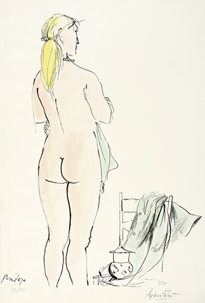  Autori vari : Lotto composto di 4 incisioni.  Francesco Messina  (Linguaglossa, 1900 - Milano, 1995), Giacomo [pseud. di Manzoni Giacomo] Manz�  (Bergamo, 1908 - Roma, 1991), Aligi Sassu  (Milano, 1912 - Pollen�a, 2000), Pietro Annigoni  (Milano, 1910 - Firenze, 1988)  - Asta Arte Antica, Moderna e Contemporanea [parte II] - Libreria Antiquaria Gonnelli - Casa d'Aste - Gonnelli Casa d'Aste