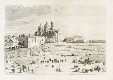 Antonio Canal (detto il Canaletto)  (Venezia, 1697 - 1768) : S.a Giustina in pr� della Valle / Pr� della Valle.  - Asta Arte Antica, Moderna e Contemporanea [parte I] - Libreria Antiquaria Gonnelli - Casa d'Aste - Gonnelli Casa d'Aste