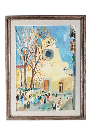  Rodolfo Marma  (Firenze, 1923 - 1998) : Piazza S. Spirito.  - Asta Arte Antica, Moderna e Contemporanea [parte II] - Libreria Antiquaria Gonnelli - Casa d'Aste - Gonnelli Casa d'Aste