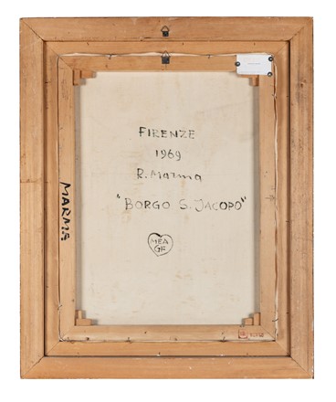  Rodolfo Marma  (Firenze, 1923 - 1998) : Borgo S. Jacopo.  - Asta Arte Antica, Moderna e Contemporanea [parte II] - Libreria Antiquaria Gonnelli - Casa d'Aste - Gonnelli Casa d'Aste