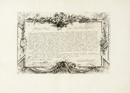  Giovanni Battista Piranesi  (Mogliano Veneto, 1720 - Roma, 1778) : Antichit� romane de' tempi della Repubblica, e de' primi imperatori, disegnate, ed incise da Giambattista Piranesi architetto veneziano: e dallo stesso dedicate all'illmo e revmo Sig. Monsig. Giovanni Bottari cappellano segreto di N.S. Benedetto XIV...  - Asta Arte Antica, Moderna e Contemporanea [parte I] - Libreria Antiquaria Gonnelli - Casa d'Aste - Gonnelli Casa d'Aste