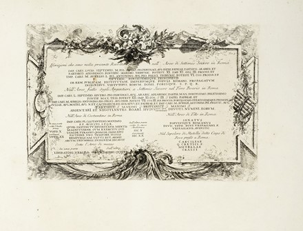 Giovanni Battista Piranesi  (Mogliano Veneto, 1720 - Roma, 1778) : Antichit� romane de' tempi della Repubblica, e de' primi imperatori, disegnate, ed incise da Giambattista Piranesi architetto veneziano: e dallo stesso dedicate all'illmo e revmo Sig. Monsig. Giovanni Bottari cappellano segreto di N.S. Benedetto XIV...  - Asta Arte Antica, Moderna e Contemporanea [parte I] - Libreria Antiquaria Gonnelli - Casa d'Aste - Gonnelli Casa d'Aste