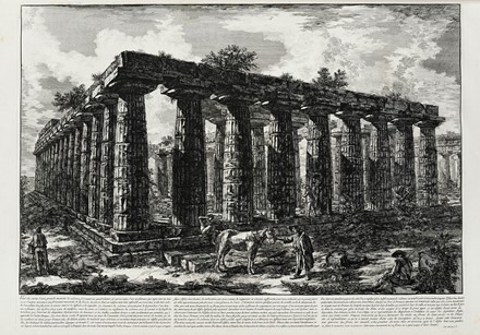  Giovanni Battista Piranesi  (Mogliano Veneto, 1720 - Roma, 1778) : Differentes Vues De Quelques Restes De Trois Grandes Edifices Qui Subsistent Encore Dans Le Milieu De L'Ancienne Ville De Pesto autrement dit Posidonia qui est situ�e dans la Lucanie.  - Auction Arte Antica, Moderna e Contemporanea [parte I] - Libreria Antiquaria Gonnelli - Casa d'Aste - Gonnelli Casa d'Aste