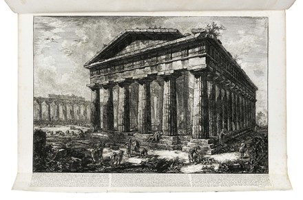  Giovanni Battista Piranesi  (Mogliano Veneto, 1720 - Roma, 1778) : Differentes Vues De Quelques Restes De Trois Grandes Edifices Qui Subsistent Encore Dans Le Milieu De L'Ancienne Ville De Pesto autrement dit Posidonia qui est situ�e dans la Lucanie.  - Auction Arte Antica, Moderna e Contemporanea [parte I] - Libreria Antiquaria Gonnelli - Casa d'Aste - Gonnelli Casa d'Aste