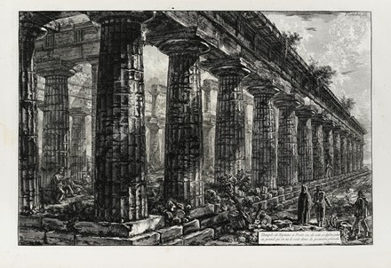  Giovanni Battista Piranesi  (Mogliano Veneto, 1720 - Roma, 1778) : Differentes Vues De Quelques Restes De Trois Grandes Edifices Qui Subsistent Encore Dans Le Milieu De L'Ancienne Ville De Pesto autrement dit Posidonia qui est situ�e dans la Lucanie.  - Auction Arte Antica, Moderna e Contemporanea [parte I] - Libreria Antiquaria Gonnelli - Casa d'Aste - Gonnelli Casa d'Aste