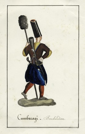  Jean Baptiste Barla  (1817 - 1896) : Lotto composto di 12 bozzetti costumistici militari orientali.  - Asta Arte Antica, Moderna e Contemporanea [parte II] - Libreria Antiquaria Gonnelli - Casa d'Aste - Gonnelli Casa d'Aste