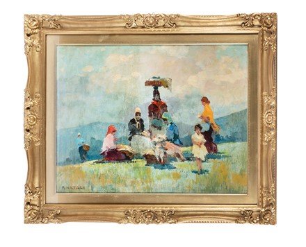 Renato Natali  (Livorno, 1883 - 1979) : Contadine.  - Asta Arte Antica, Moderna e Contemporanea [parte II] - Libreria Antiquaria Gonnelli - Casa d'Aste - Gonnelli Casa d'Aste