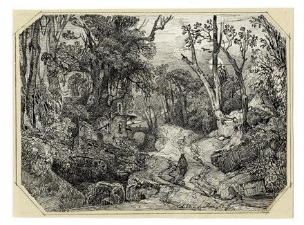  Friedrich August Elsasser  (Berlino, 1810 - Roma, 1845) : Lotto composto di 4 disegni a tema naturalistico.  - Asta Arte Antica, Moderna e Contemporanea [parte II] - Libreria Antiquaria Gonnelli - Casa d'Aste - Gonnelli Casa d'Aste