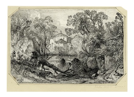  Friedrich August Elsasser  (Berlino, 1810 - Roma, 1845) : Lotto composto di 4 disegni a tema architettonico.  - Asta Arte Antica, Moderna e Contemporanea [parte II] - Libreria Antiquaria Gonnelli - Casa d'Aste - Gonnelli Casa d'Aste