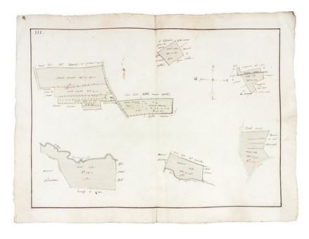  Domenico Maria Viaggi  (perito agrimensore a Bologna, ) [attribuito a] : Regesto e dieci cabrei della tenuta detta La Cagnona del Marchese Scipione Capponi nel comprensorio savignanese.  - Auction Arte Antica, Moderna e Contemporanea [parte I] - Libreria Antiquaria Gonnelli - Casa d'Aste - Gonnelli Casa d'Aste