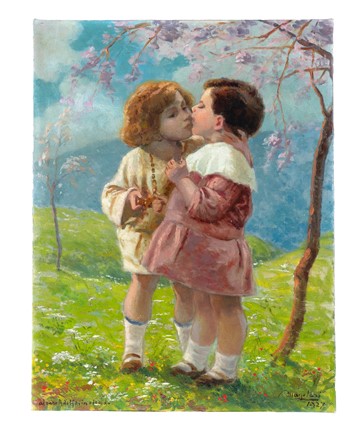  Ugo Mazzolari  (Cremona, 1873 - Milano, 1946) : Bambini.  - Asta Arte Antica, Moderna e Contemporanea [parte II] - Libreria Antiquaria Gonnelli - Casa d'Aste - Gonnelli Casa d'Aste