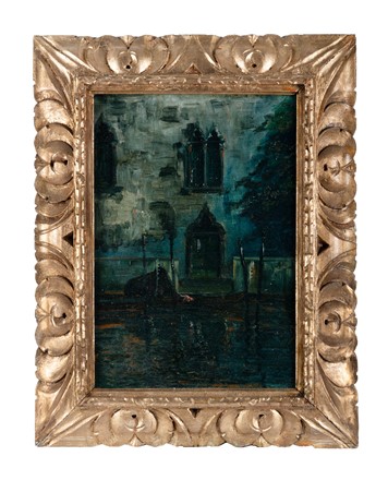  Beppe Ciardi  (Venezia, 1875 - Quinto di Treviso, 1932) [attribuito a] : Notturno veneziano.  - Auction Arte Antica, Moderna e Contemporanea [parte II] - Libreria Antiquaria Gonnelli - Casa d'Aste - Gonnelli Casa d'Aste