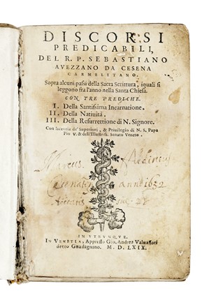 Discorsi predicabili... sopra alcuni passi della Sacra Scrittura... Religione  - Auction Libri, Autografi e Manoscritti - Libreria Antiquaria Gonnelli - Casa d'Aste - Gonnelli Casa d'Aste
