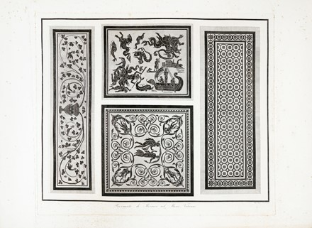  Filippo Troiani  (notizie 1830-1864, ) : Mosaico della Palestra delle Terme di Caracalla, noto anche come La Scuola degli Atleti e tavole di mosaici trovati a Palestrina e a Tor Marancio.  - Asta Arte Antica, Moderna e Contemporanea [parte I] - Libreria Antiquaria Gonnelli - Casa d'Aste - Gonnelli Casa d'Aste