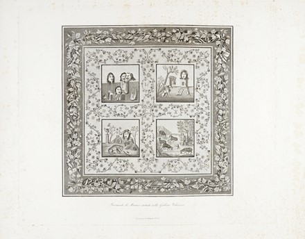  Filippo Troiani  (notizie 1830-1864, ) : Mosaico della Palestra delle Terme di Caracalla, noto anche come La Scuola degli Atleti e tavole di mosaici trovati a Palestrina e a Tor Marancio.  - Asta Arte Antica, Moderna e Contemporanea [parte I] - Libreria Antiquaria Gonnelli - Casa d'Aste - Gonnelli Casa d'Aste