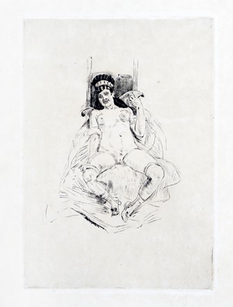  F�licien Rops  (Namur, 1833 - Essonnes, 1898) : Lotto composto di 4 incisioni a tema erotico.  - Asta Arte Antica, Moderna e Contemporanea [parte II] - Libreria Antiquaria Gonnelli - Casa d'Aste - Gonnelli Casa d'Aste