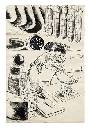  Mario Bazzi  (Bologna, 1891 - Milano, 1954) : Lotto composto di 4 vignette satiriche.  - Asta Arte Antica, Moderna e Contemporanea [parte II] - Libreria Antiquaria Gonnelli - Casa d'Aste - Gonnelli Casa d'Aste