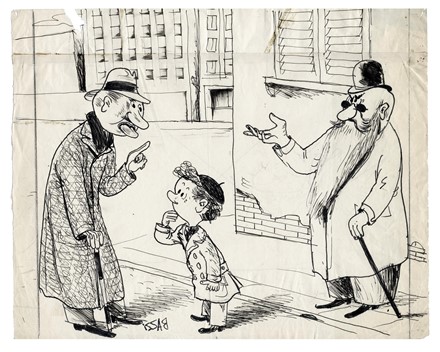  Mario Bazzi  (Bologna, 1891 - Milano, 1954) : Lotto composto di 4 vignette satiriche.  - Asta Arte Antica, Moderna e Contemporanea [parte II] - Libreria Antiquaria Gonnelli - Casa d'Aste - Gonnelli Casa d'Aste