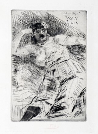  F�licien Rops  (Namur, 1833 - Essonnes, 1898) : Lotto composto di 3 incisioni.  - Auction Arte Antica, Moderna e Contemporanea [parte II] - Libreria Antiquaria Gonnelli - Casa d'Aste - Gonnelli Casa d'Aste