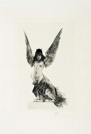  F�licien Rops  (Namur, 1833 - Essonnes, 1898) : Lotto composto di 2 incisioni a tema chimera.  - Asta Arte Antica, Moderna e Contemporanea [parte II] - Libreria Antiquaria Gonnelli - Casa d'Aste - Gonnelli Casa d'Aste