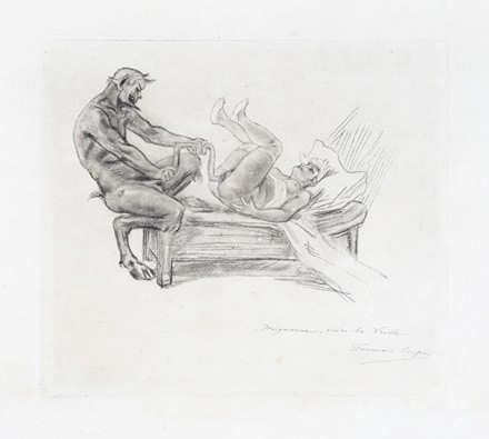  F�licien Rops  (Namur, 1833 - Essonnes, 1898) : Lotto composto di 3 incisioni a tema sessuale.  - Asta Arte Antica, Moderna e Contemporanea [parte II] - Libreria Antiquaria Gonnelli - Casa d'Aste - Gonnelli Casa d'Aste