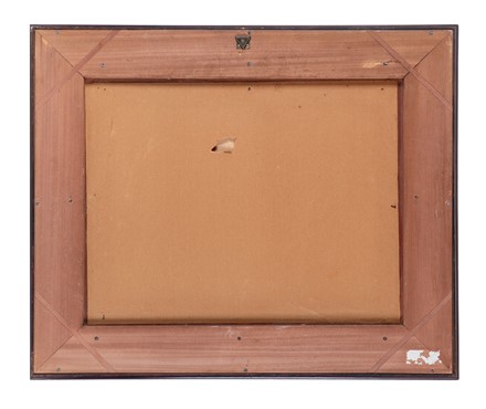  Edoardo Gordigiani  (Firenze, 1866 - Popolano di Marradi, 1961) : Paesaggio con case e covoni.  - Asta Arte Antica, Moderna e Contemporanea [parte II] - Libreria Antiquaria Gonnelli - Casa d'Aste - Gonnelli Casa d'Aste