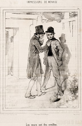  Paul Gavarni  (Parigi, 1804 - 1866) : Lotto composto di 36 tavole dalla serie Impressions de m�nage.  - Auction Arte Antica, Moderna e Contemporanea - Libreria Antiquaria Gonnelli - Casa d'Aste - Gonnelli Casa d'Aste