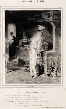 Paul Gavarni  (Parigi, 1804 - 1866) : Lotto composto di 36 tavole dalla serie Impressions de m�nage.  - Auction Arte Antica, Moderna e Contemporanea - Libreria Antiquaria Gonnelli - Casa d'Aste - Gonnelli Casa d'Aste