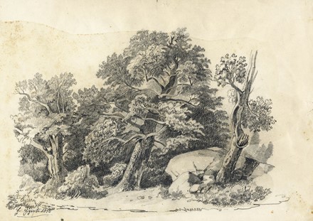  Giacinto Gigante  (Napoli, 1804 - Napoli, 1876) : Lotto composto di 2 disegni.  - Asta Arte Antica, Moderna e Contemporanea [parte II] - Libreria Antiquaria Gonnelli - Casa d'Aste - Gonnelli Casa d'Aste