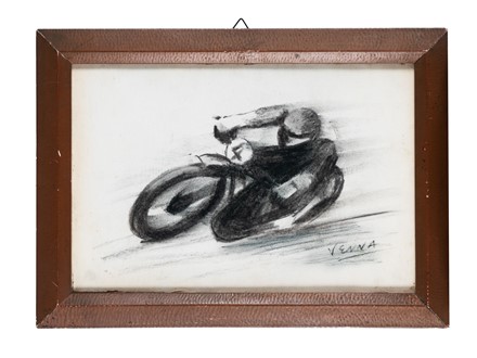  Lucio Venna Landsmann  (Venezia, 1897 - Firenze, 1974) : Motociclista.  - Auction Arte Antica, Moderna e Contemporanea [parte II] - Libreria Antiquaria Gonnelli - Casa d'Aste - Gonnelli Casa d'Aste