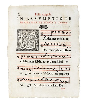 Raccolta di 32 fogli di antifonario. Musica, Musica, Teatro, Spettacolo  - Auction Libri, Autografi e Manoscritti - Libreria Antiquaria Gonnelli - Casa d'Aste - Gonnelli Casa d'Aste
