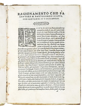  Scappi Bartolomeo : Opera di M. Bartolomeo Scappi, cuoco secreto di papa Pio V divisa in sei libri... Con le figure che fanno bisogno nella cucina... Gastronomia  - Auction Libri, Autografi e Manoscritti - Libreria Antiquaria Gonnelli - Casa d'Aste - Gonnelli Casa d'Aste