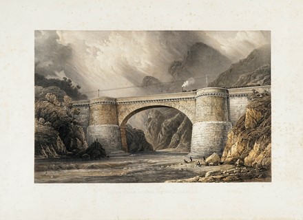  Carlo Bossoli  (Lugano, 1815 - Torino, 1884), Theodor Picken  (attivo a Londra nella II met� del XIX secolo, ), Edmund Walker  (1813 - 1882) : Otto tavole da Views on the Railway between Turin and Genoa.  - Auction Arte Antica, Moderna e Contemporanea [parte I] - Libreria Antiquaria Gonnelli - Casa d'Aste - Gonnelli Casa d'Aste