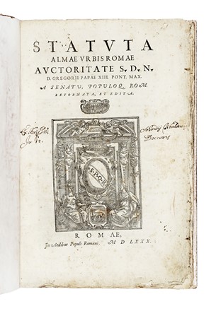 Statuta almae urbis Romae...  - Asta Libri, Autografi e Manoscritti - Libreria Antiquaria Gonnelli - Casa d'Aste - Gonnelli Casa d'Aste