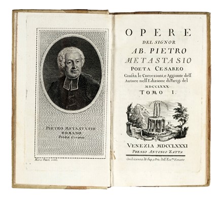  Metastasio Pietro : Opere [...] Tomo I (-XVI). Letteratura  - Auction Libri, Autografi e Manoscritti - Libreria Antiquaria Gonnelli - Casa d'Aste - Gonnelli Casa d'Aste
