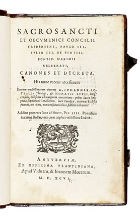 Sacrosancti et oecumenici concilii Tridentini... Legatura, Religione, Collezionismo e Bibliografia  - Auction Libri, Autografi e Manoscritti - Libreria Antiquaria Gonnelli - Casa d'Aste - Gonnelli Casa d'Aste