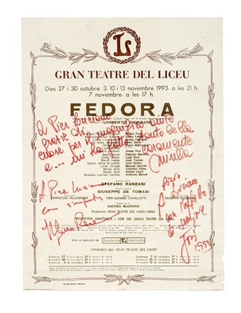 Raccolta di 10 tra dediche e firme autografe di cantanti, ballerini, musicisti, registi su libri, fotografie, locandine ecc.  - Asta Libri, Autografi e Manoscritti - Libreria Antiquaria Gonnelli - Casa d'Aste - Gonnelli Casa d'Aste